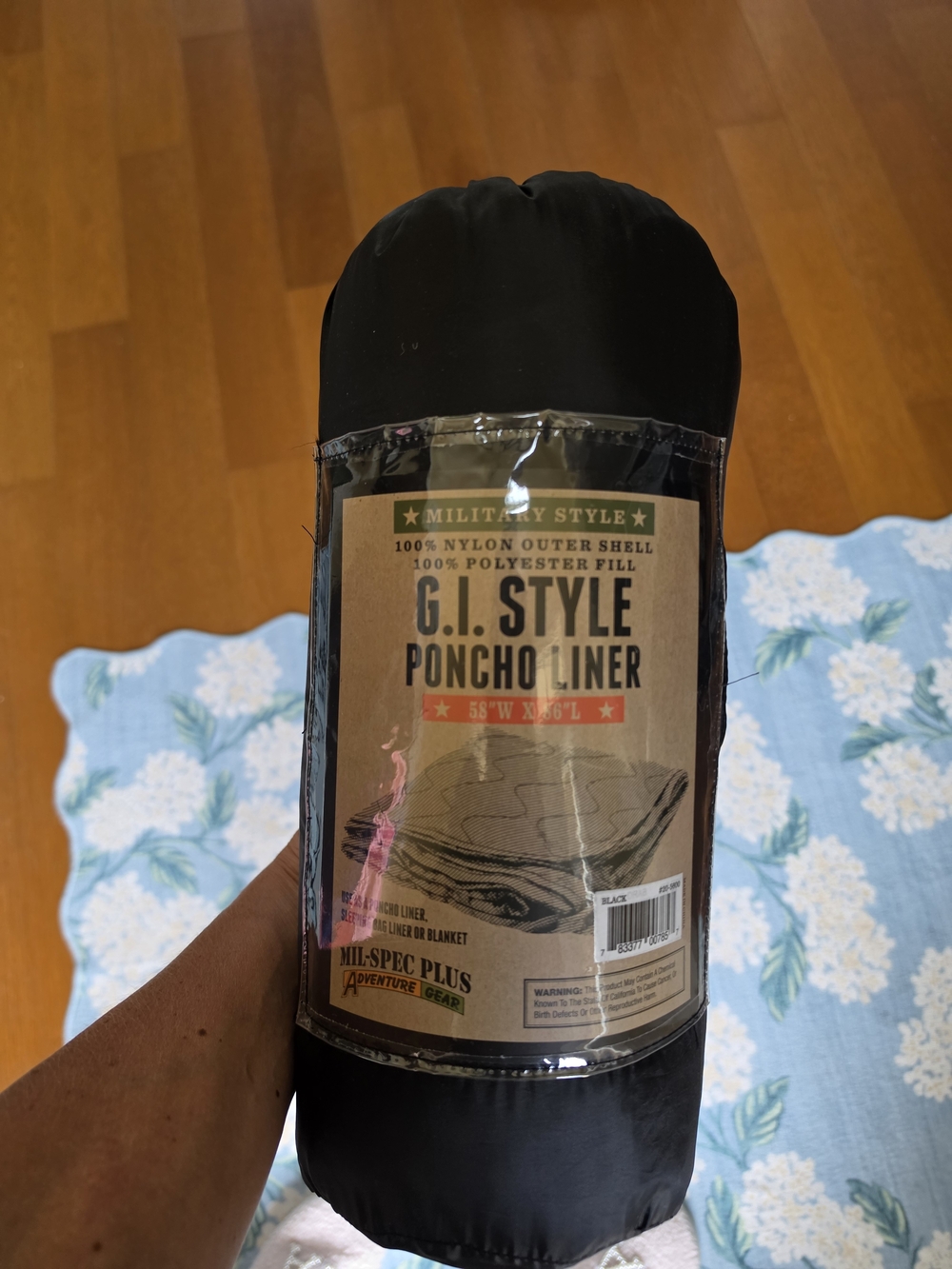 G.I. Style Poncho Liner/Blanket- Black